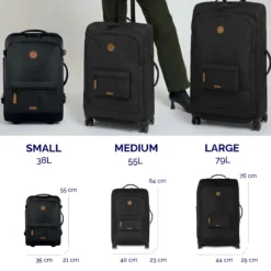 Weichschalenkoffer mit 4 Rollen L Valladolid